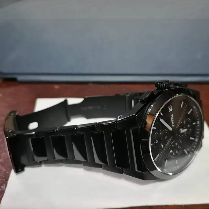 Fossil Everett Chronograph Black Dial Men's Watch- FS5797